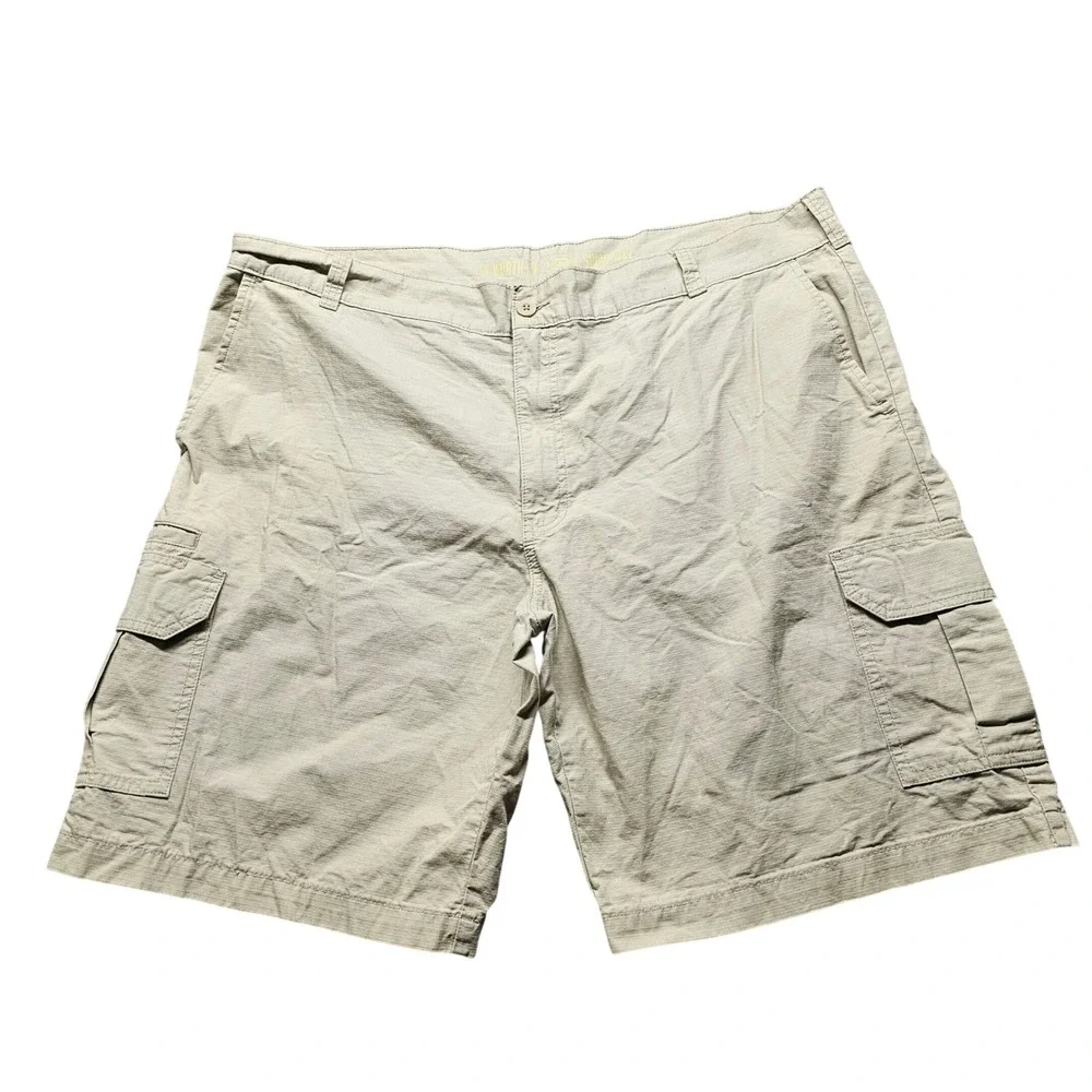 Dickies Mens 44 Relaxed Fit Cargo Shorts Khaki Cotton Ripstop WR351RST Stone